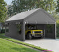 12x20 ft Heavy Duty Carport with Roll-up Windows,