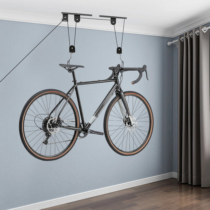 Bike Hoist for Garage Ceiling Mount Pulley System