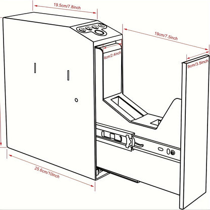 Handgun pistol Safe fingerprint scanner to unlock