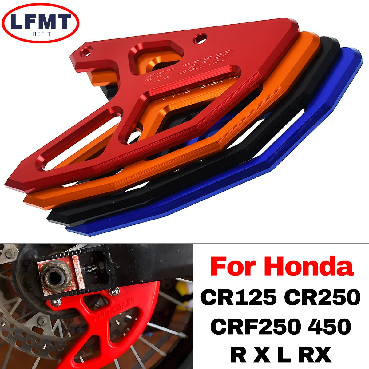 CNC Rear Brake Disc Protection Cover For Honda CR125R 250R CRF250X 450X 250RX 450RX 250R 450R 450L CR CRF 2002-2023