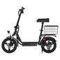 1000W Folding Electric Bike with Seat, Rear Basket