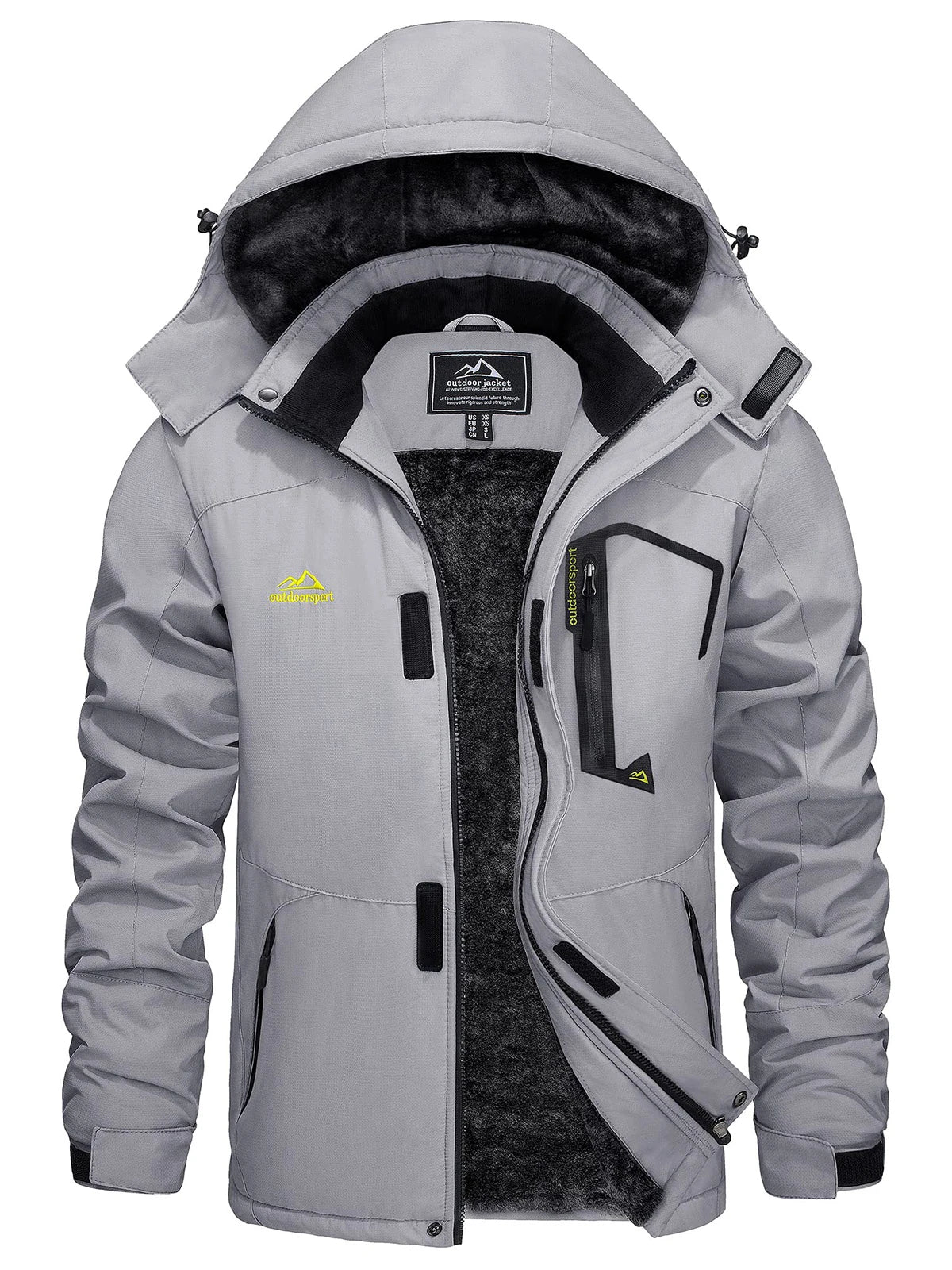 Men's Water Resistant fleece Ski Jacket With Hood