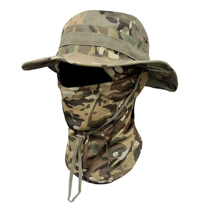 Boonie Hat Full Face Mask Set Wide Brim