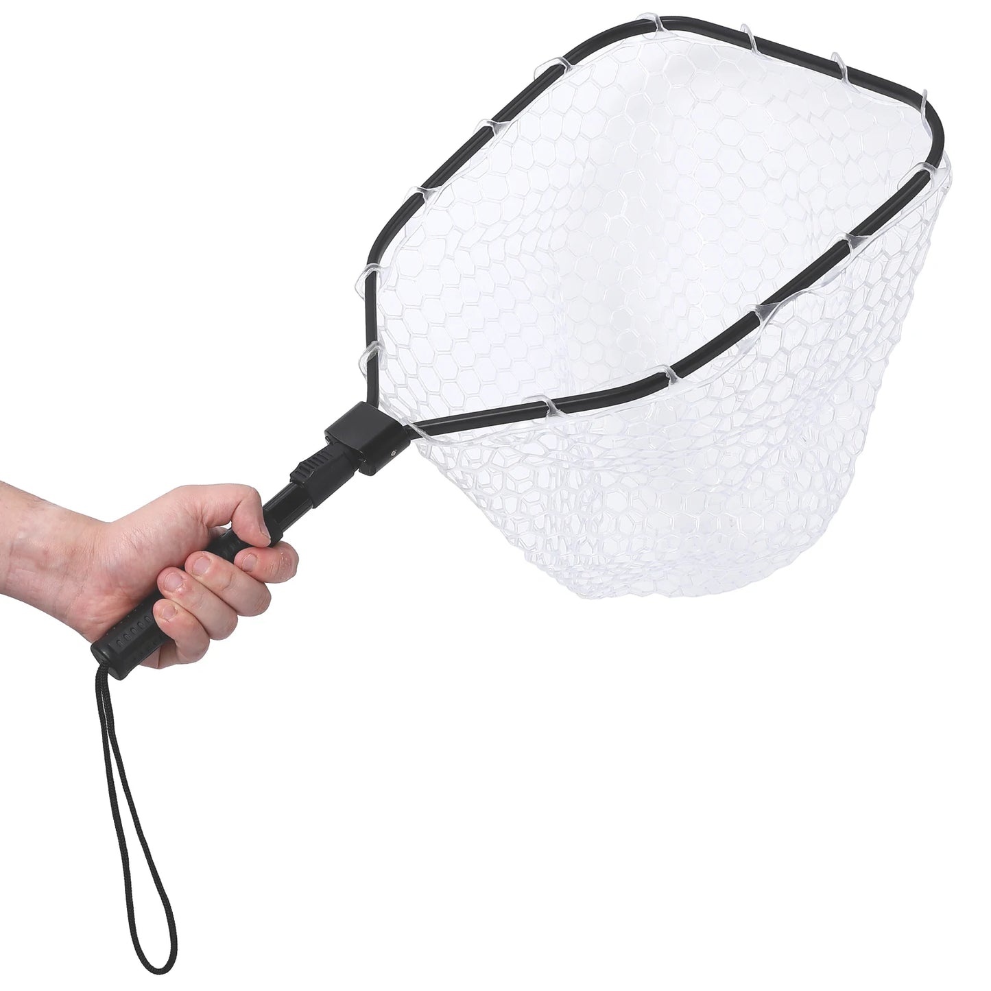 Foldable Fishing Net For Trout Soft Rubber Handle