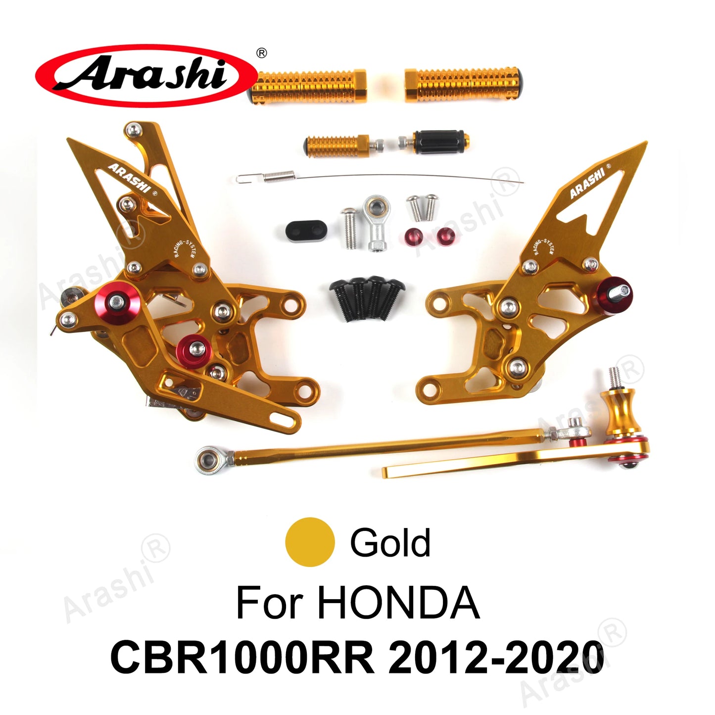 1 Set For HONDA CBR1000RR 2004 - 2020 CNC Adjustable set rear  Foot Peg CBR1000 CBR 1000 RR 2008 2009 2010 2011