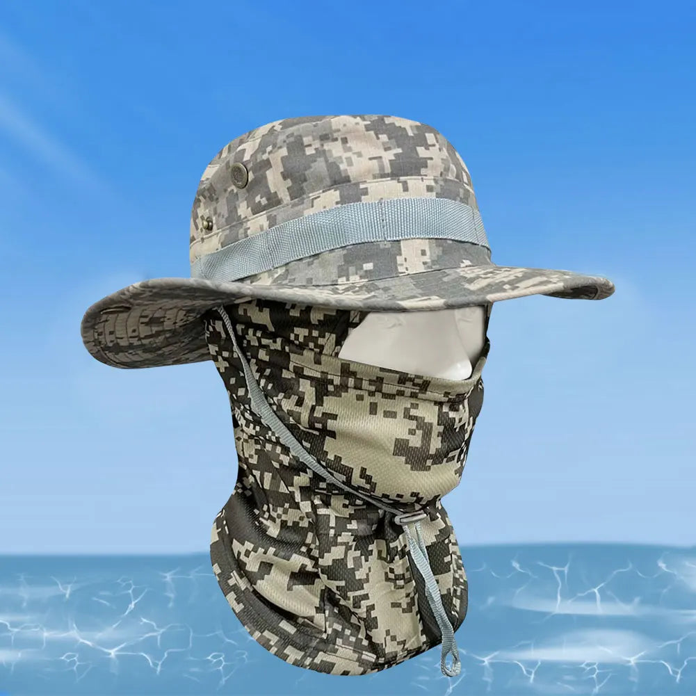 Boonie Hat Full Face Mask Set Wide Brim