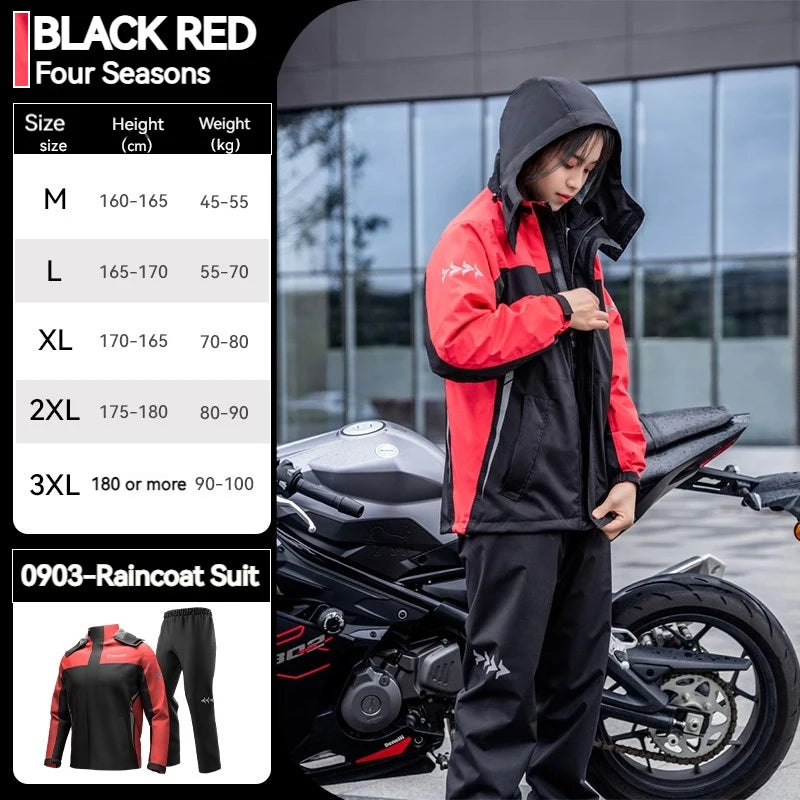 Waterproof Rain Gear Reflective  Rain Coats Lightweight