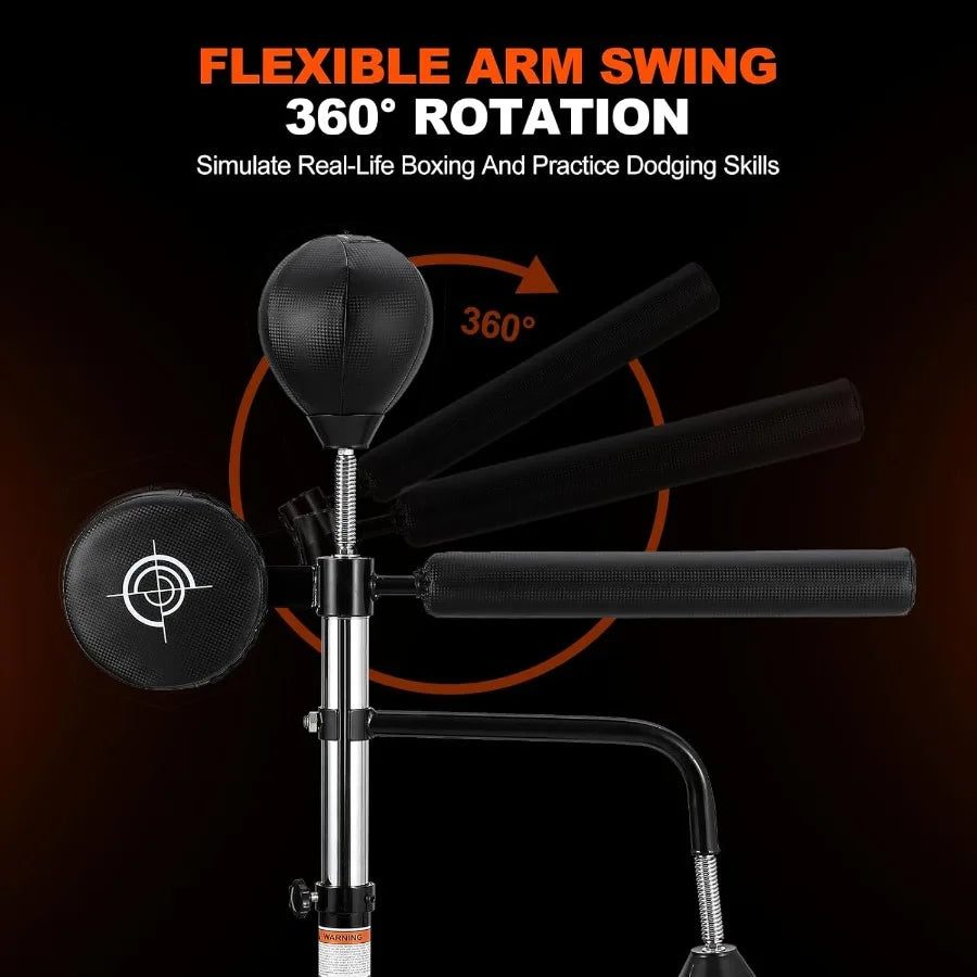 5 in 1 Adjustable Height Punching Bag with Stand  Boxing