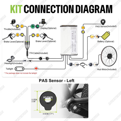 Bafang 750W 500W 48V Front Rear Hub Motor Ebike Conversion Kit