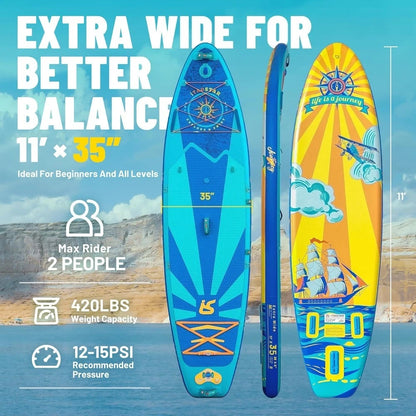 Extra Wide  Stable Inflatable Stand Up Paddle Boards