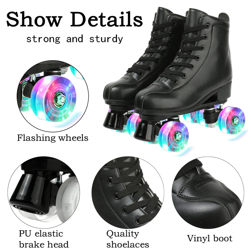 Leather Roller Skates Skating Shoes