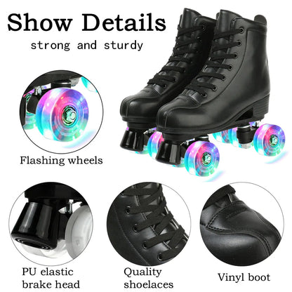 Leather Roller Skates Skating Shoes