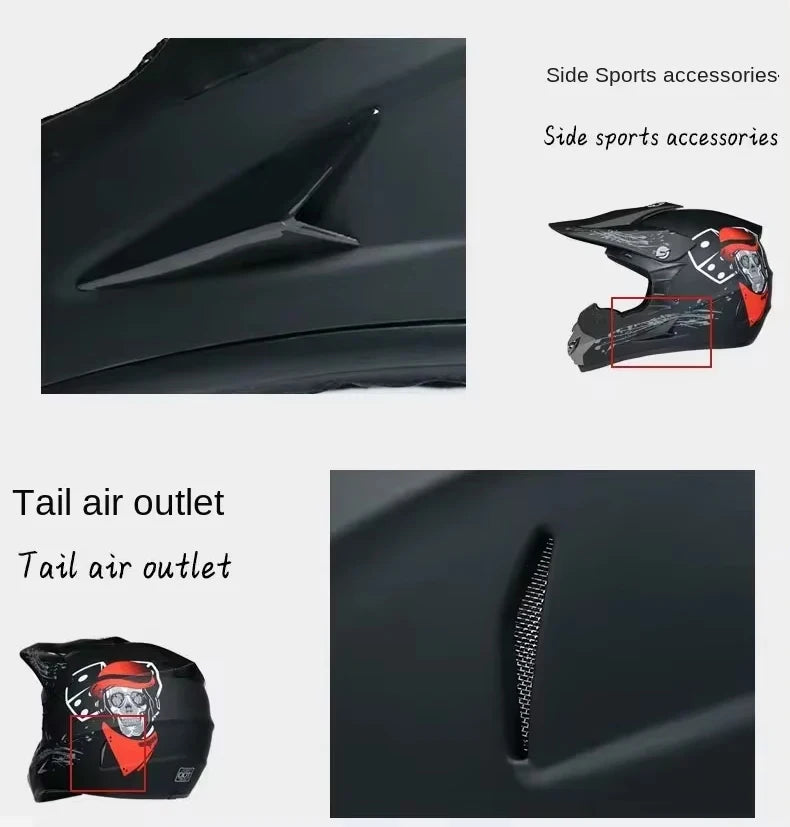 Motorcycle Helmet Youth Kids Child Full Helmet DOT