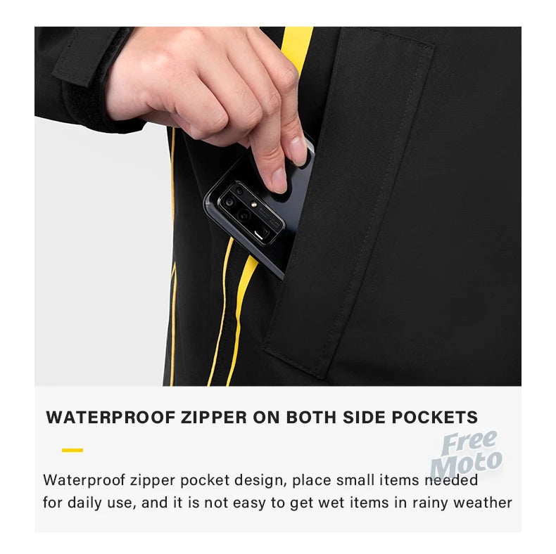 Waterproof Rain Gear Reflective  Rain Coats Lightweight