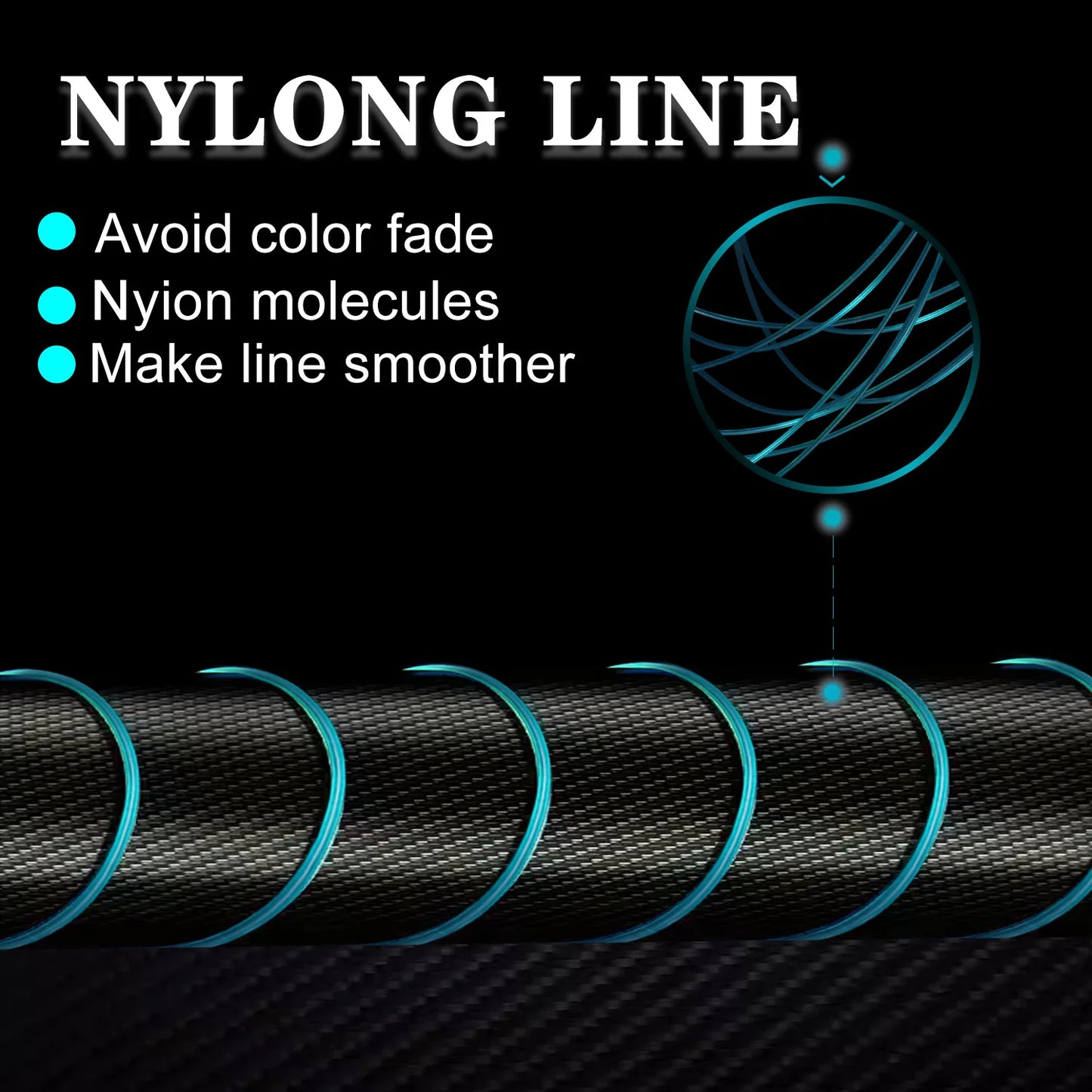 100m 500m Nylon Fishing Line  Super Strong Monofilament for salt or fresh water