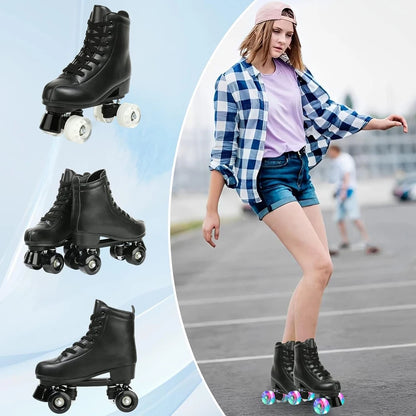 Leather Roller Skates Skating Shoes