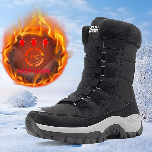 2025 Woman Winter Snow Boots Warm Boots Velvet Inside
