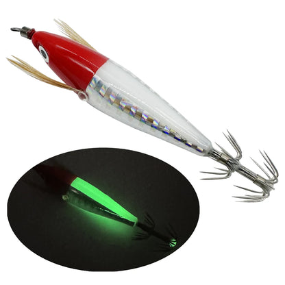 Luminous Fishing Bait Octopus Cuttlefish  Squid Hook Lure