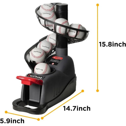 Baseball pitching
   Machine  Step On Paddle and Release