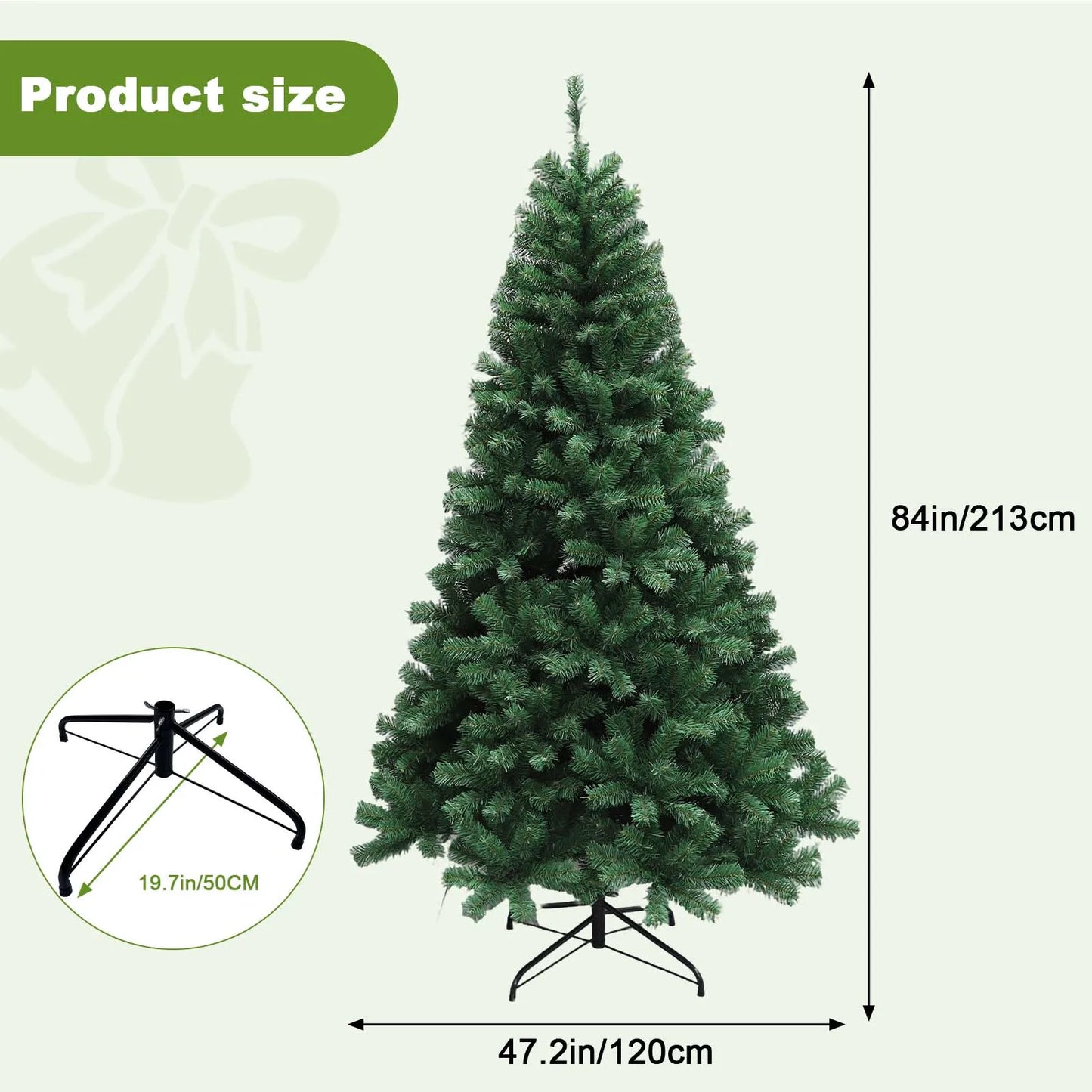 6-7ft Pre-Lit Christmas Tree LED Lights, 8 Modes