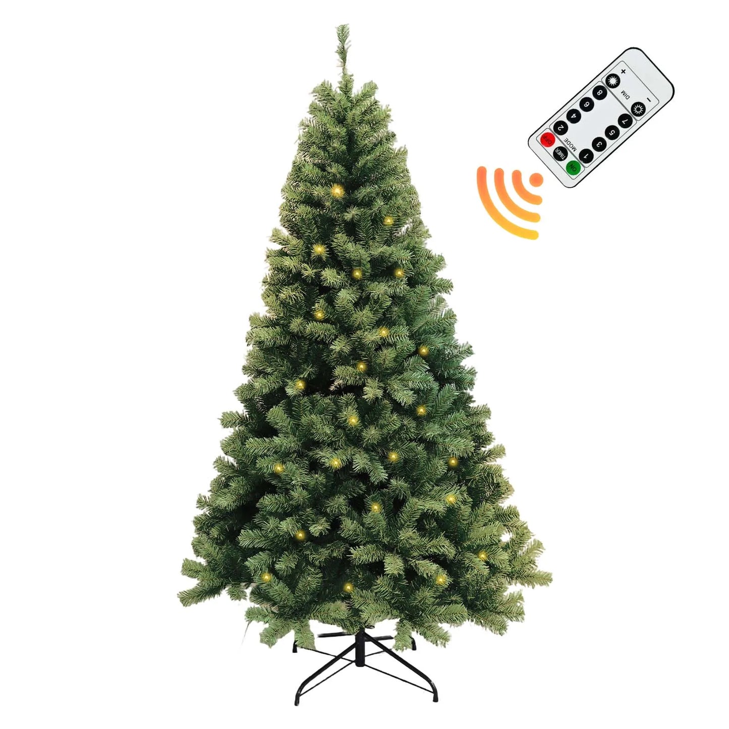 6-7ft Pre-Lit Christmas Tree LED Lights, 8 Modes