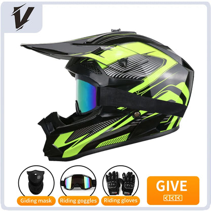 Full Face Motorcycle Helmet with 3 Piece Gift