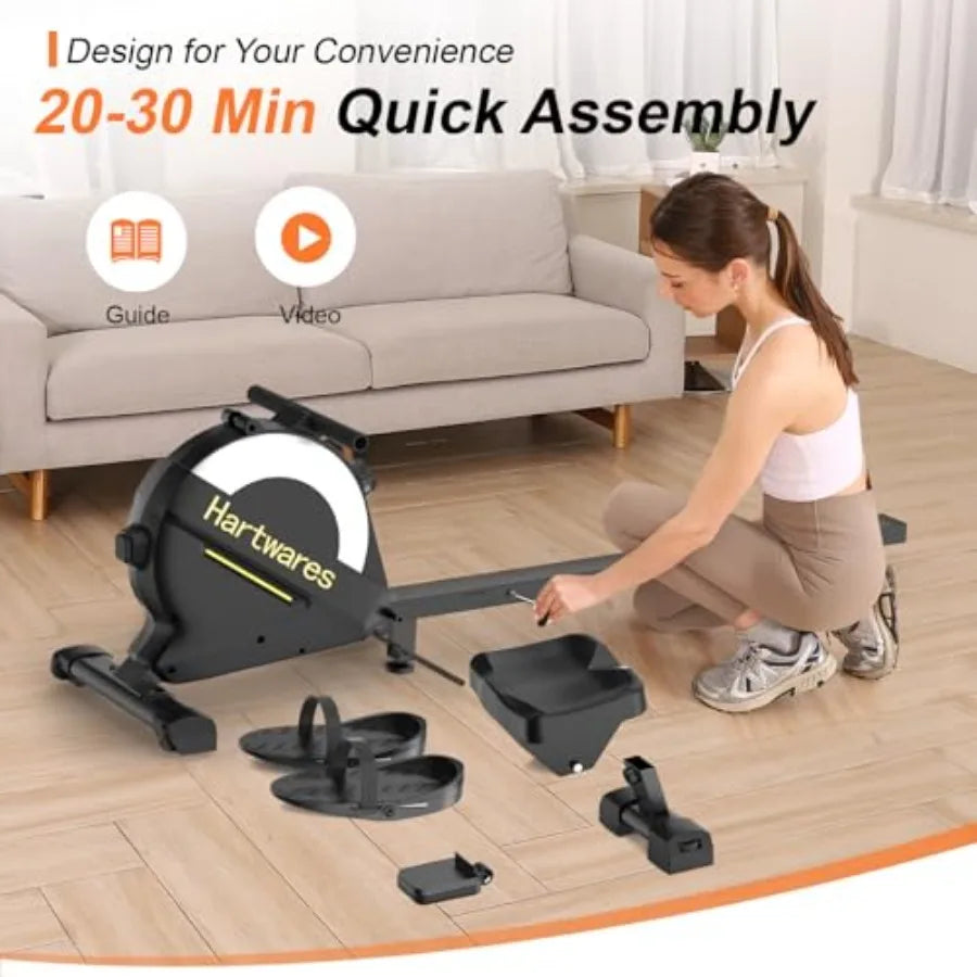 Magnetic Rowing Machine with 77lbs High Resistance