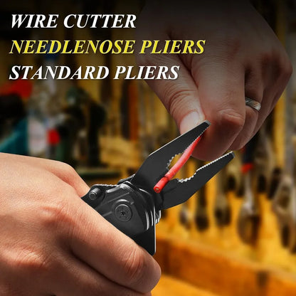 15in1 Folding Pocket Knife Multitool w/ Safety Lock Mechanism