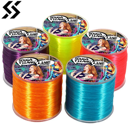 100m 500m Nylon Fishing Line  Super Strong Monofilament for salt or fresh water