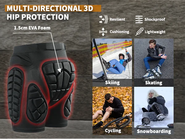 padded  Shorts Skating Hip protector MTB Motocross
