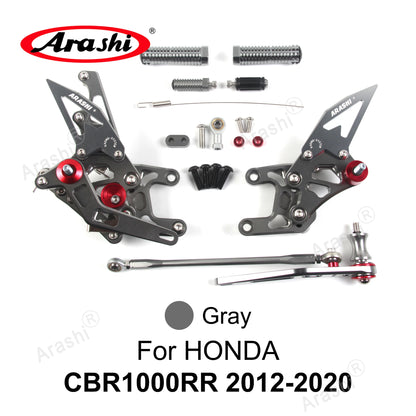 1 Set For HONDA CBR1000RR 2004 - 2020 CNC Adjustable set rear  Foot Peg CBR1000 CBR 1000 RR 2008 2009 2010 2011
