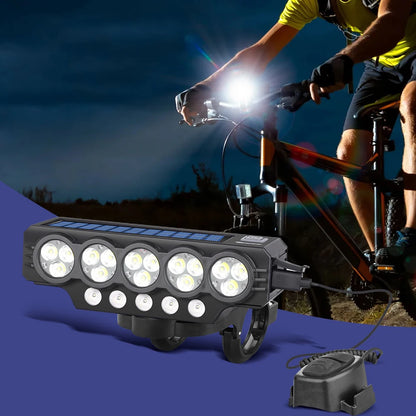 20LED Solar Bicycle Horn Light  4000mAh Flashlight  Night Riding