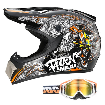 DOT/ECE Motocross Helmet Kit - includes goggles , gloves