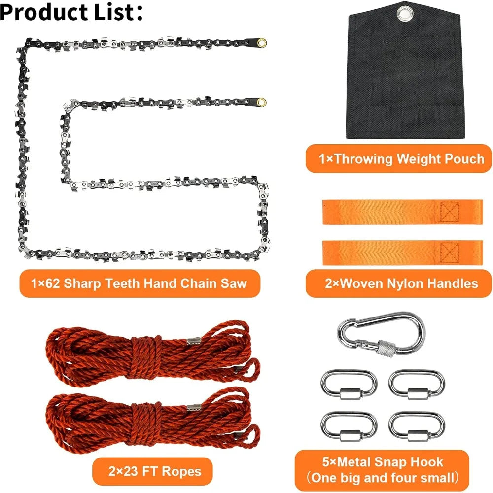 Rope Saw - Folding Pocket Chainsaw for  Limb  Cutting‌