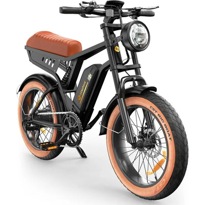 750/1500W Ebike 20/28MPH, 55-75 Miles Electric Motorcycle with 10.4/13AH Battery 20 INCH