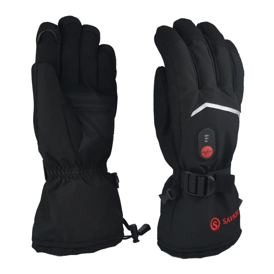 Heated leather Motorcycle Gloves 3 Shift Temperature Control
