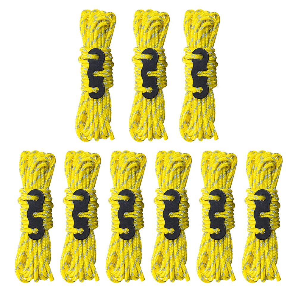 8 Pack 3mm Windproof reflective Tent Rope  camping outdoor