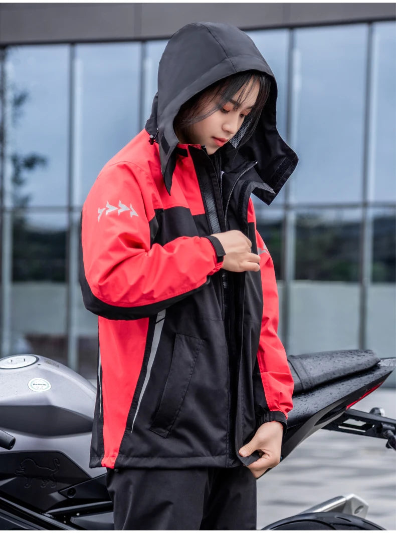 Waterproof Rain Gear Reflective  Rain Coats Lightweight