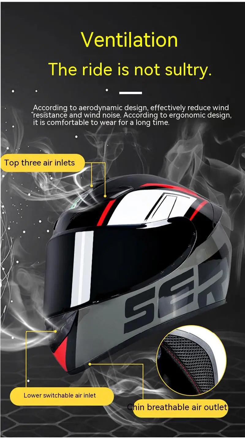 DOT Motorcycle Helmet Full Face Safety  Helmets  Unisex