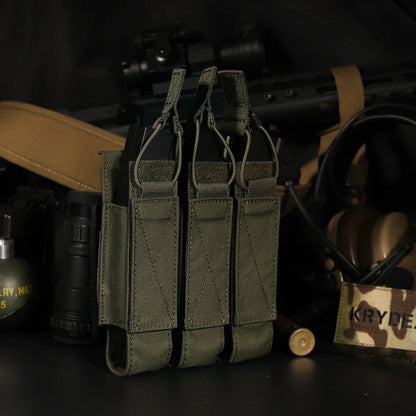 MP5 MP7 KRISS Triple Magazine Pouch  For Airsoft Hunting Gear