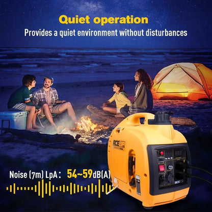 1500 Watt Portable Inverter Generator, Gas Generator Ultra- Quiet