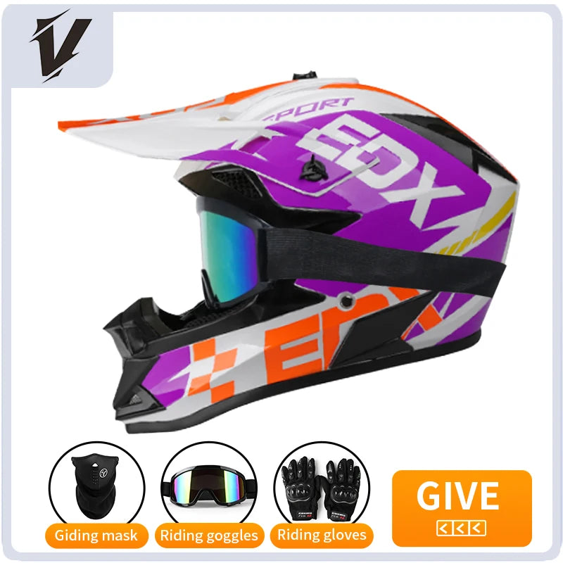 Full Face Motorcycle Helmet with 3 Piece Gift