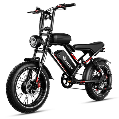 2000W Dual Motor Bicycle 48V 25AH Battery 20" Electric E Bikes