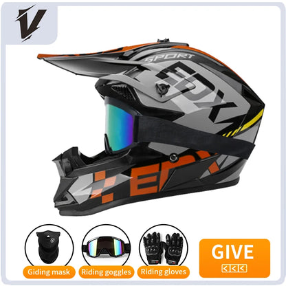 Full Face Motorcycle Helmet with 3 Piece Gift