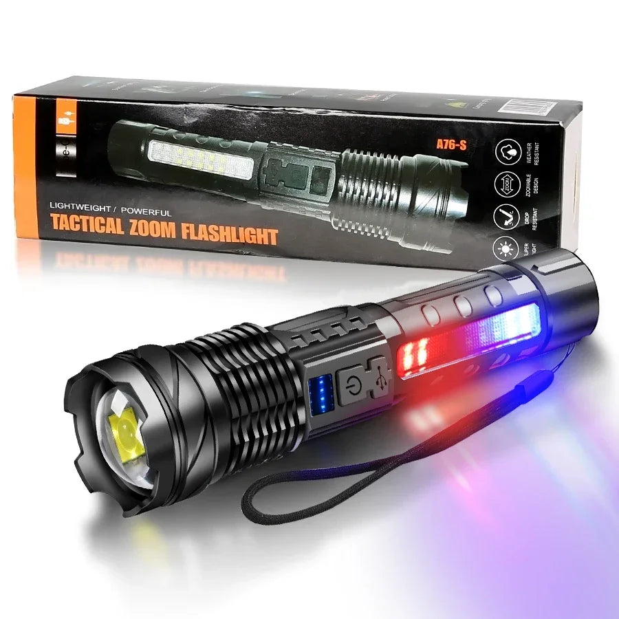 High-power Led Flashlight USB Rechargeable Torch