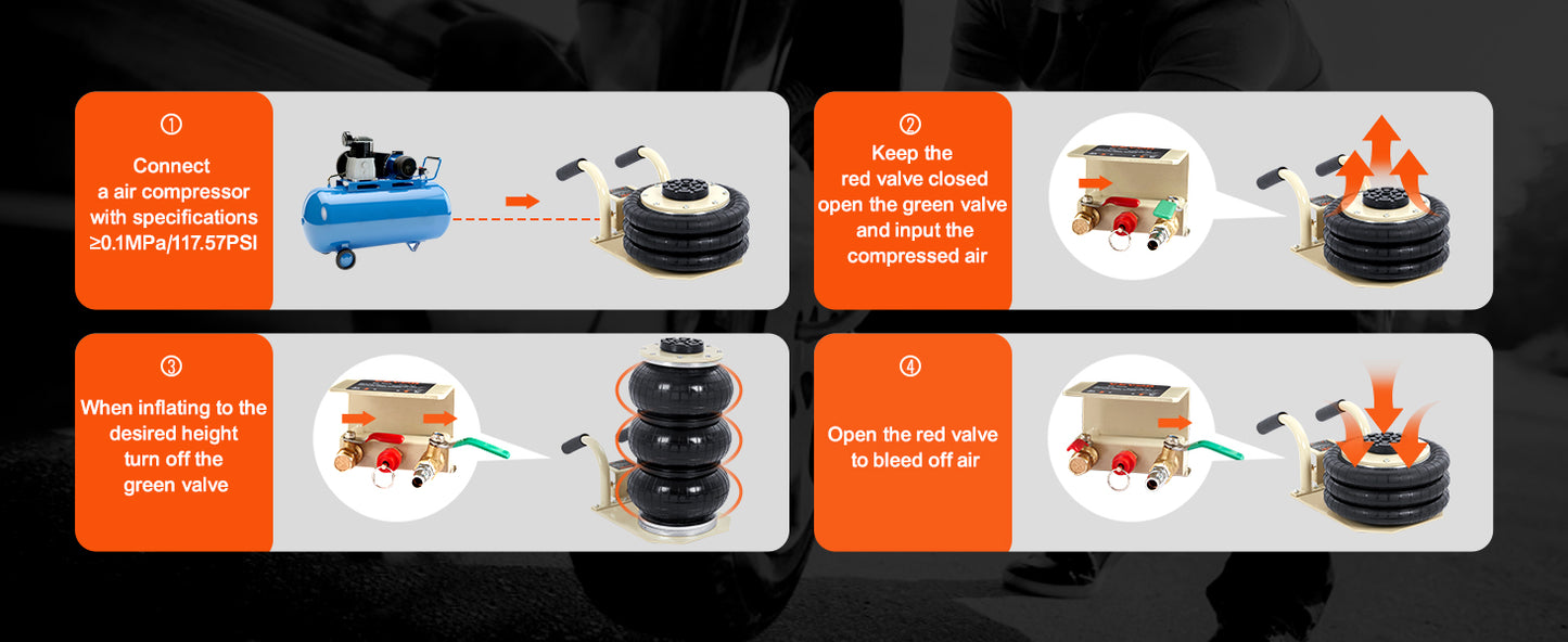Car air Jack Heavy Duty 3 ton capacity